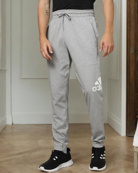 Grey adidas joggers mens best sale