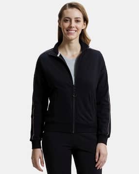 jockey A111 Super Combed Cotton French Terry Drop-Shoulder Jacket with Ribbed Cuff & Hem-picture-23