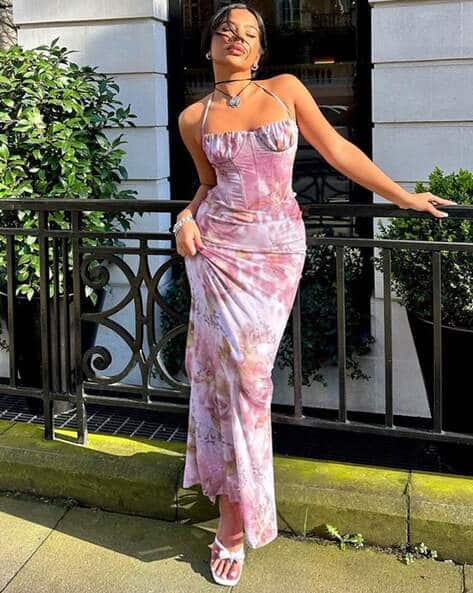 Buy Miakee Women Floral Print Bodycon Ma... Online | Ajio.com