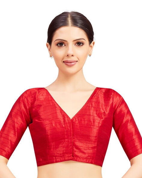 Studio Shringaar Women V-Neck Front-Open Blouse