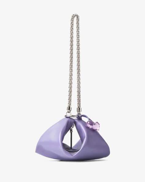 Buy Jimmy Choo Callie Leather Mini Bag | Purple Color Women | AJIO