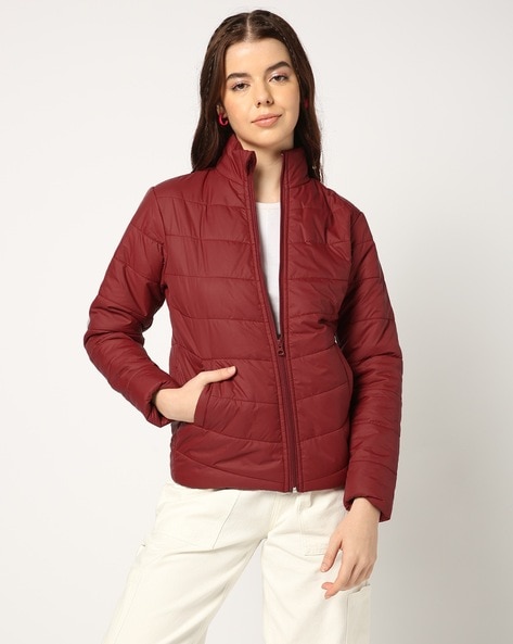 Women Regular Fit Zip-Front Puffer Jacket