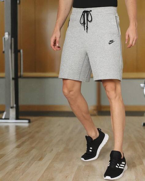 Men Regular Fit Knit Shorts with Insert Pockets - Main Image