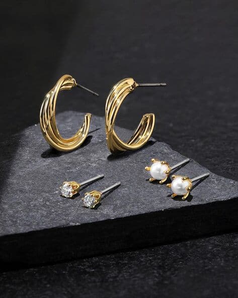 Buy Gold Earrings for Women by Accessorize London Online
