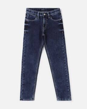 allen solly Boys Lightly Washed Skinny Fit Jeans-picture-40