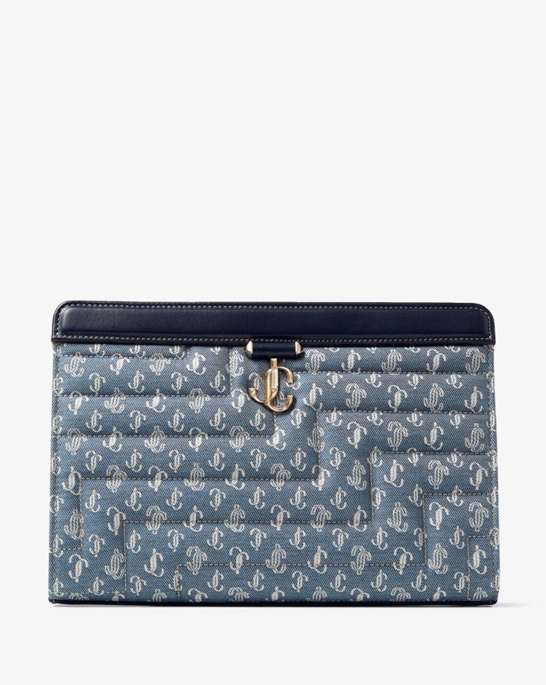 Rare 00’s jimmy Choo archive bag enamel Buy Jimmy Choo Avenue Denim Quilted Pouch | Blue Color Women