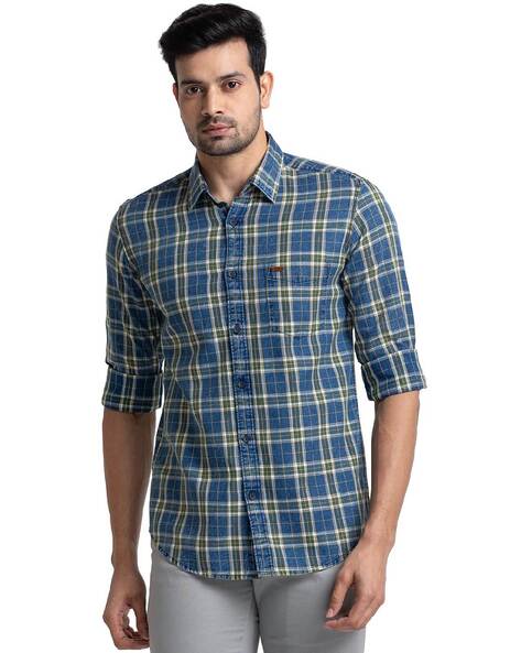 Parx Men Checked Slim Fit Shirt