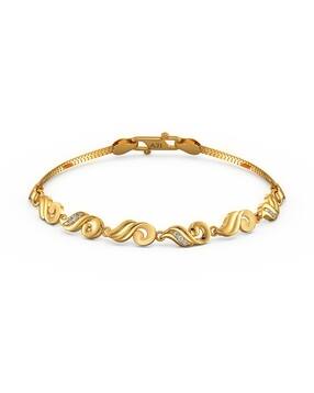 joyalukkas Women Yellow Gold Leaf Bracelet-picture-14