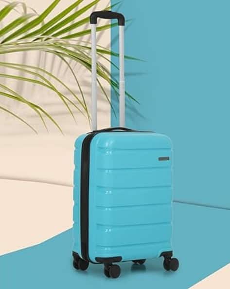 TEAKWOOD LEATHERS Unisex Aqua Green Polypropylene Hard Sided Suitcase Trolley Bag For Travel - Cabin