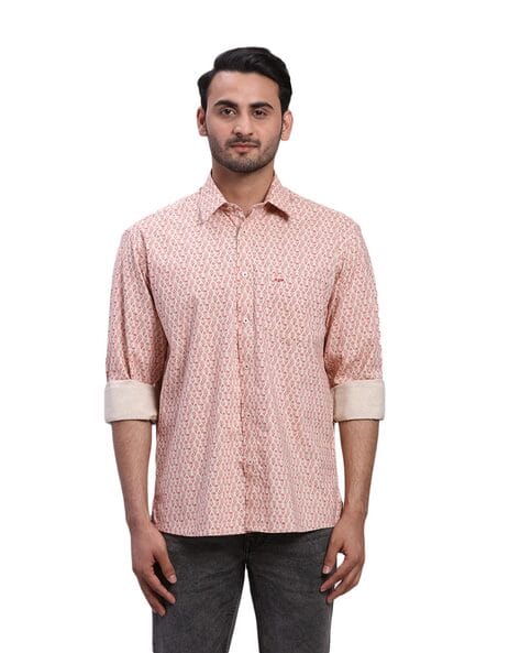 Colorplus Men Printed Regular Fit Shirt with Spread Collar