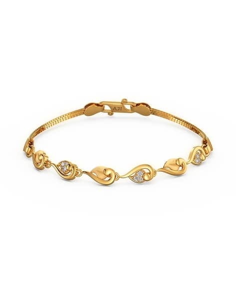 Joyalukkas Women Yellow Gold Leaf Bracelet