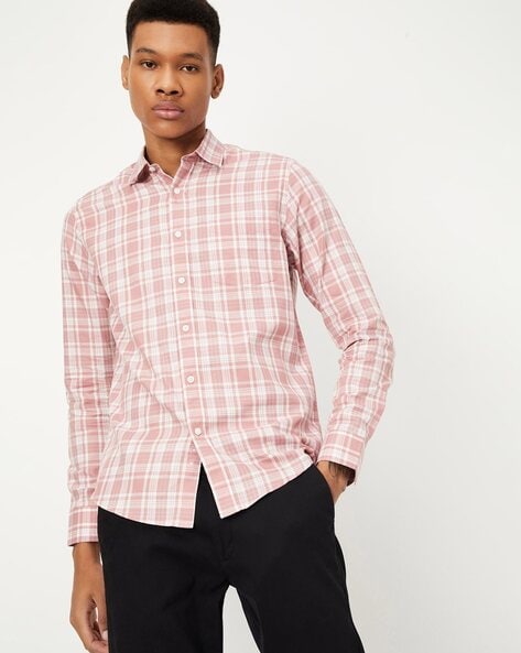 Checked Regular Fit Shirt with Patch Pocket