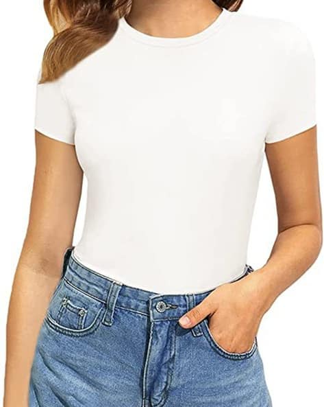 Women Bodysuit with Short Sleeves