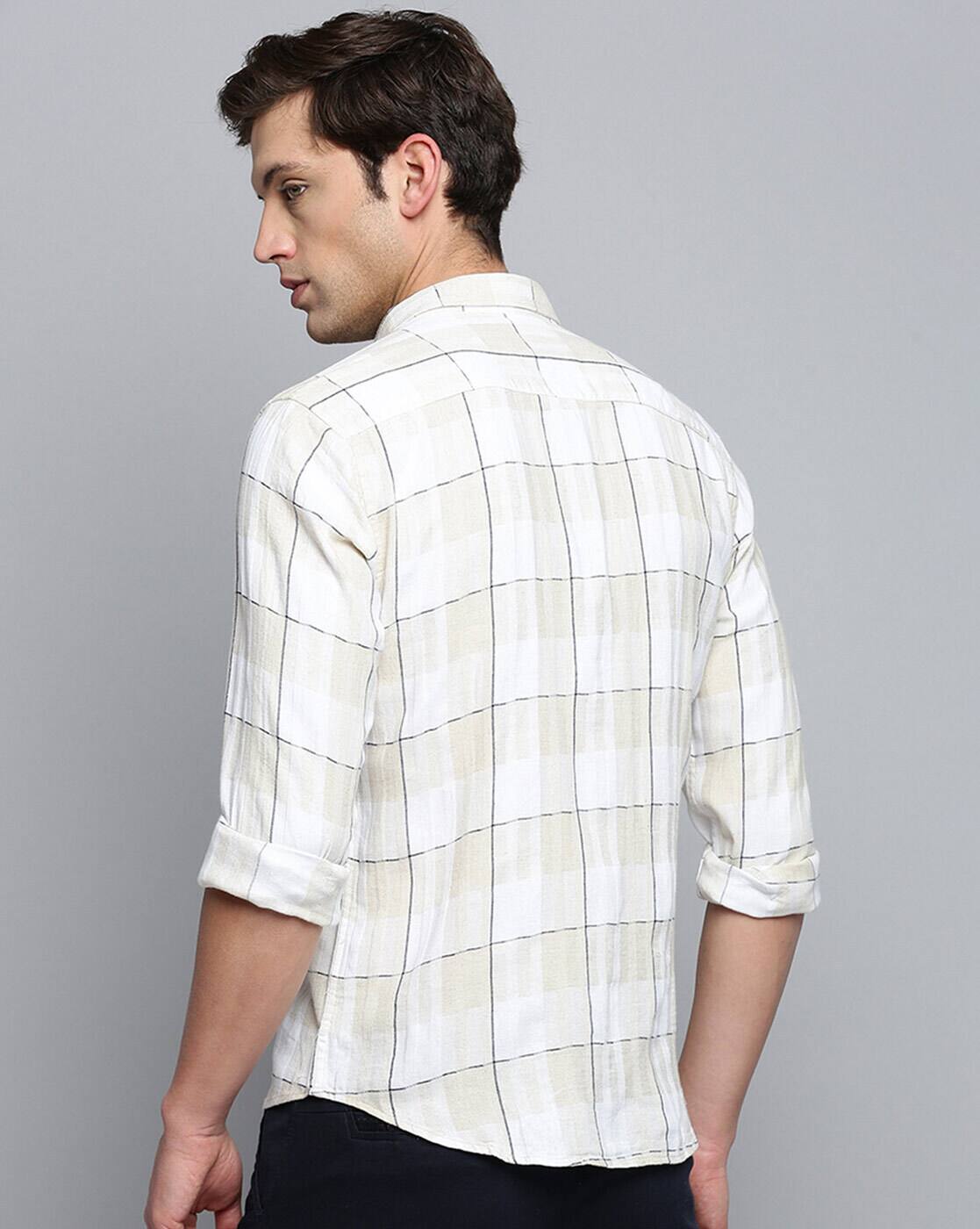 OFF-WHITE オフホワイト CHECKED FLANNEL SHIRT -1117Wx1400H-465867913-