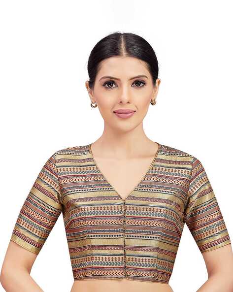 Studio Shringaar Women Woven Front-Open Blouse