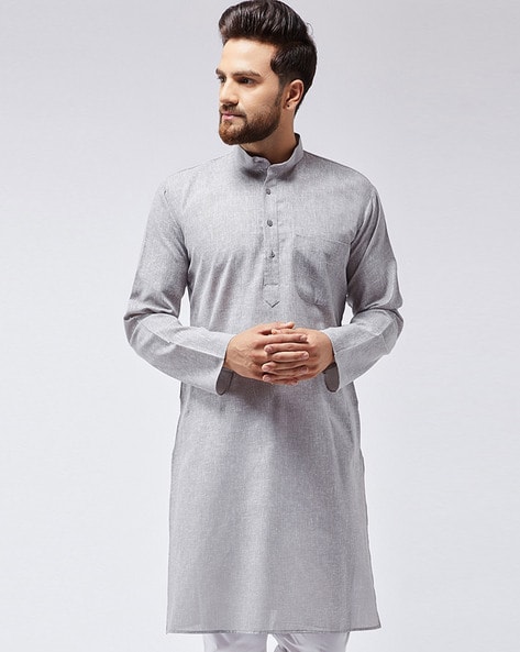 Sojanya Long Kurta with Patch Pocket