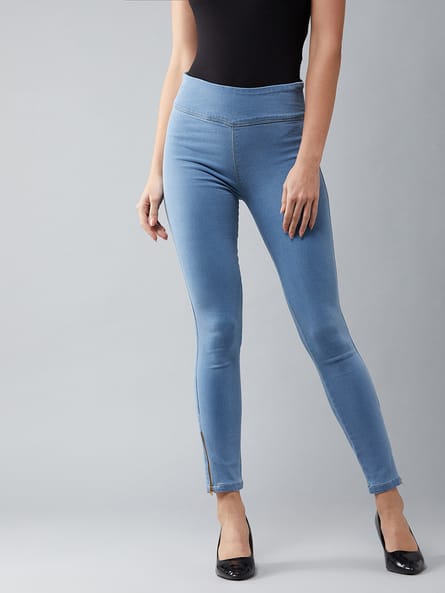 Buy Blue Jeans Jeggings for Women by Dolce Crudo Online