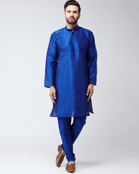 Sojanya Solid Kurta with Mandarin Collar