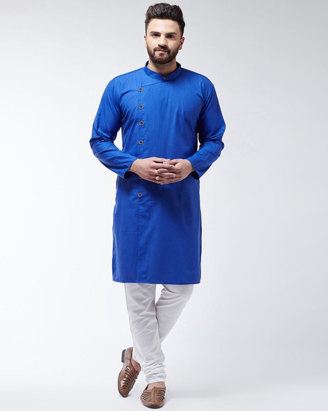 Button Down Detail Kurta Churidar