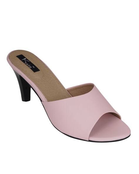 Solid Heeled Sandals