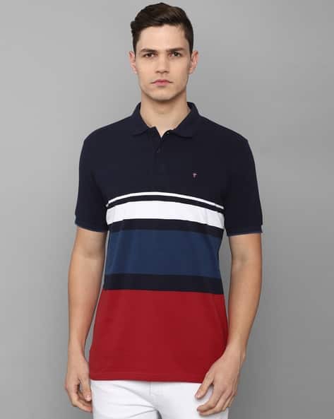 Men Striped Slim Fit Polo T-Shirt