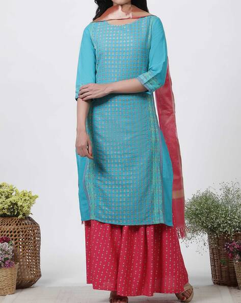 Women Printed Straight Kurta Set Price in India