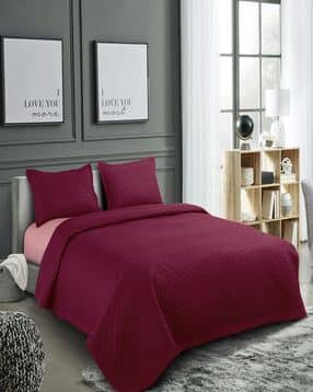 hosta homes 280 TC Quilted Double Bed Cover with Pillow Covers-picture-40