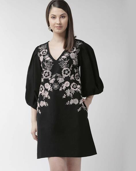 sachin and babi light blue dress Floris Embroidered Shift Dress