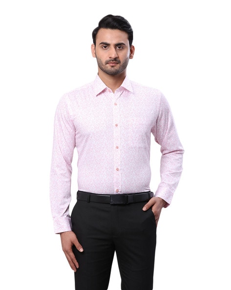 Raymond Men Self-Design Slim Fit Shirt