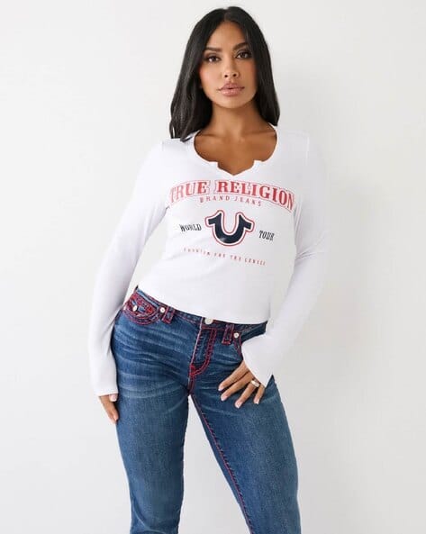 Typographic Print Regular Fit Round-Neck T-Shirt