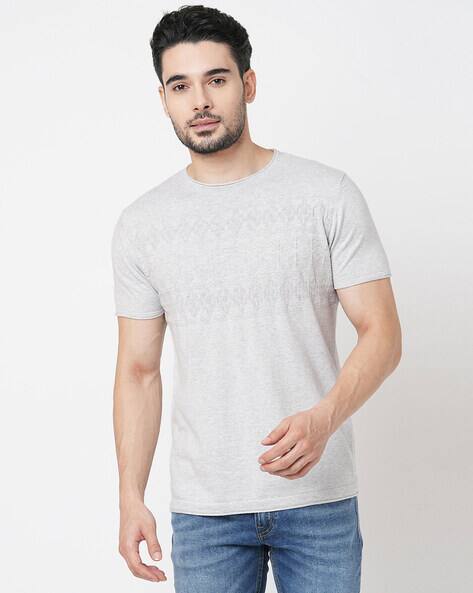 LOOPERS Men Printed Regular Fit Round-Neck T-Shirt