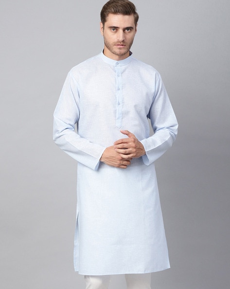 Sojanya Long Kurta with Mandarin Collar