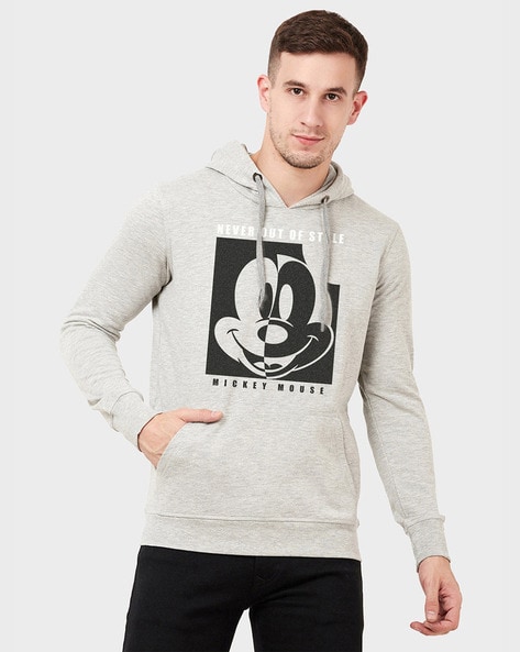 Grey mickey mouse hoodie best sale