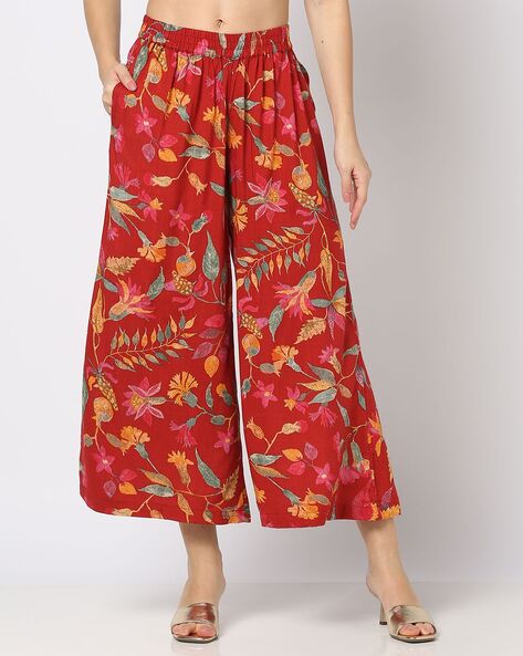 Women Floral Print Regular Fit Pants Price in India