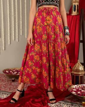 varanga Women Floral Print A-Line Skirt-picture-13