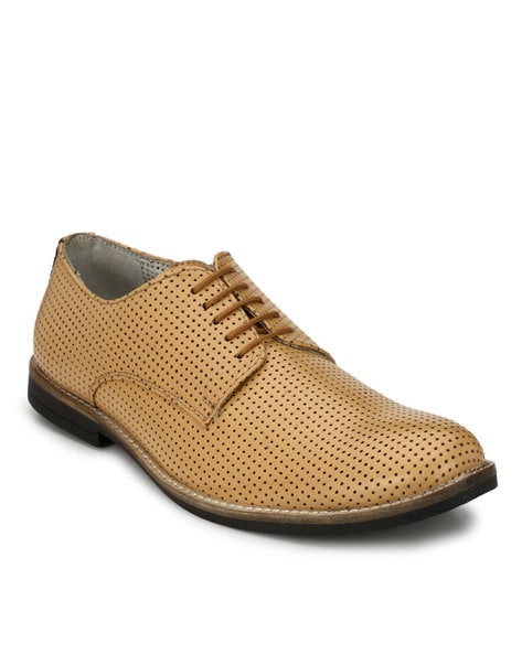 Hirels Textured Formal Lace-Up Shoes