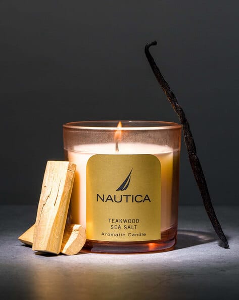 NAUTICA Teak Wood Sea Salt Fragrance Jar Candle