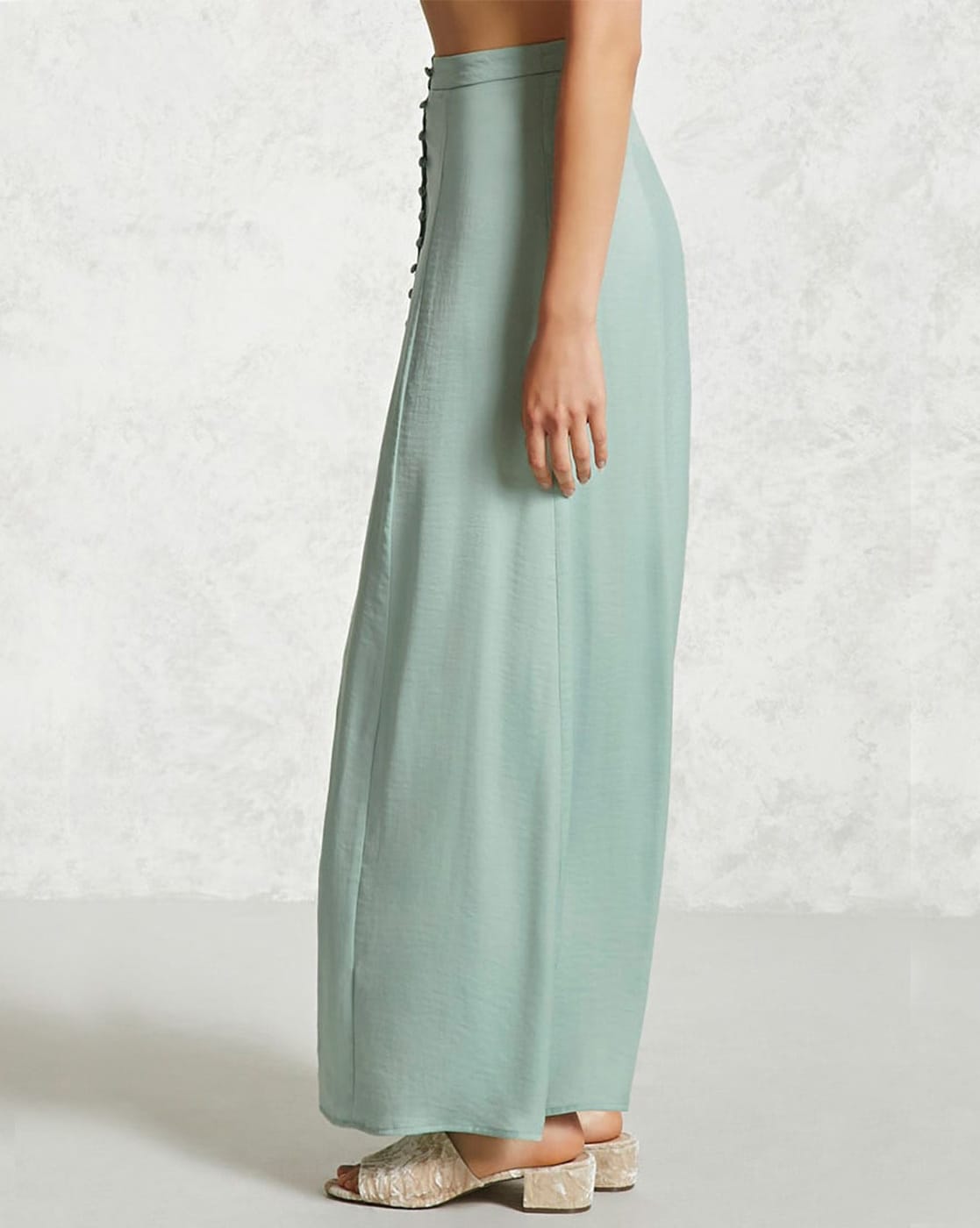 A line Maxi Skirt with Front Slit