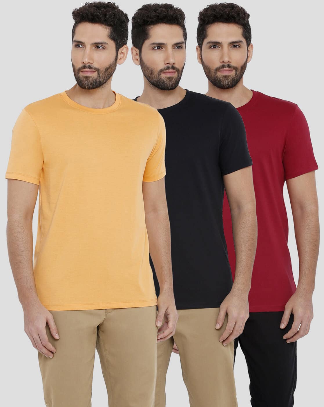 Buy XYXX Pack of 3 Crew-Neck T-shirt Online | Ajio.com