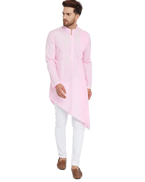 Long Kurta with Mandarin-Collar