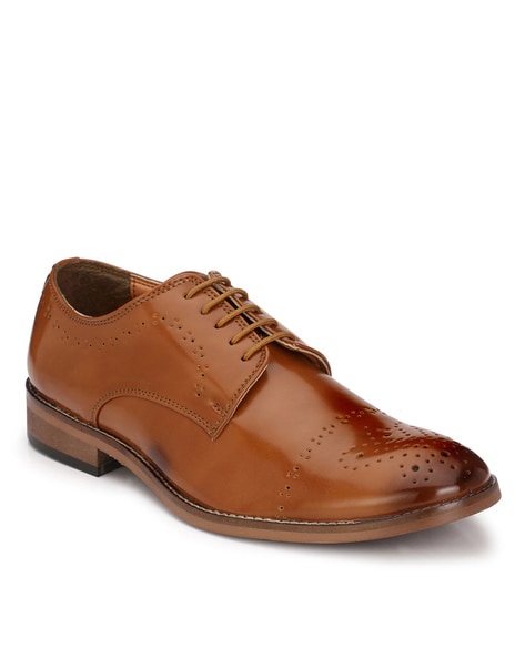 Hirels Textured Formal Lace-Up Shoes