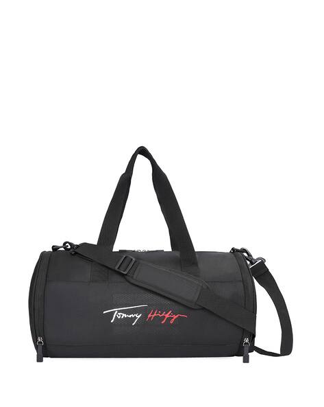 TOMMY HILFIGER Brand Print Duffle Bag with Zip Closure