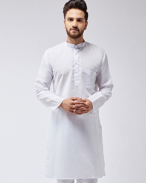 Sojanya Long Kurta with Patch Pocket