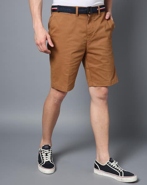 Buy Gold Yellow Shorts 3/4ths for Men by TOMMY HILFIGER Online - Main Image