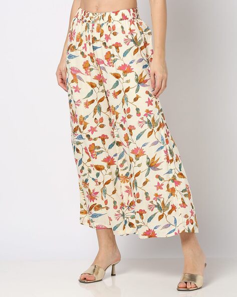 Women Floral Print Regular Fit Pants Price in India