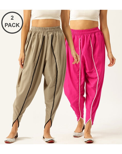 Pack of 2 Salwars with Elasticated Waist Price in India