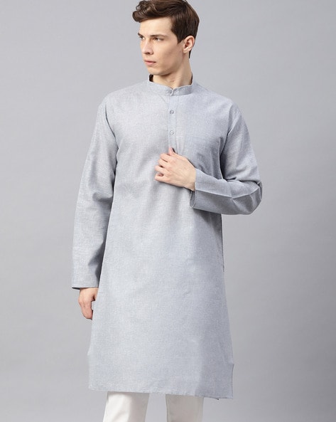 Sojanya Solid Kurta with Mandarin Collar