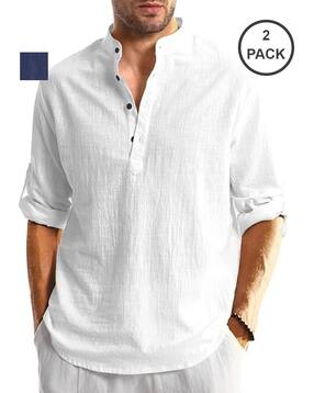 vida loca Pack of 2 Men Slim Fit Short Kurta-picture-31