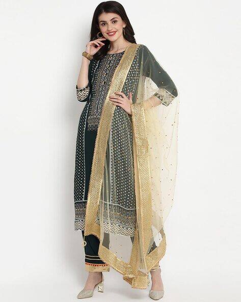 Tulsattva Block Print Kurta Set with Dupatta
