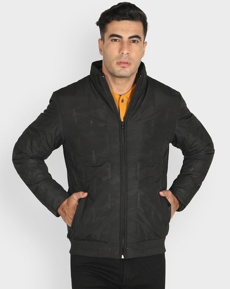 Zip Placket Quilted Jacket